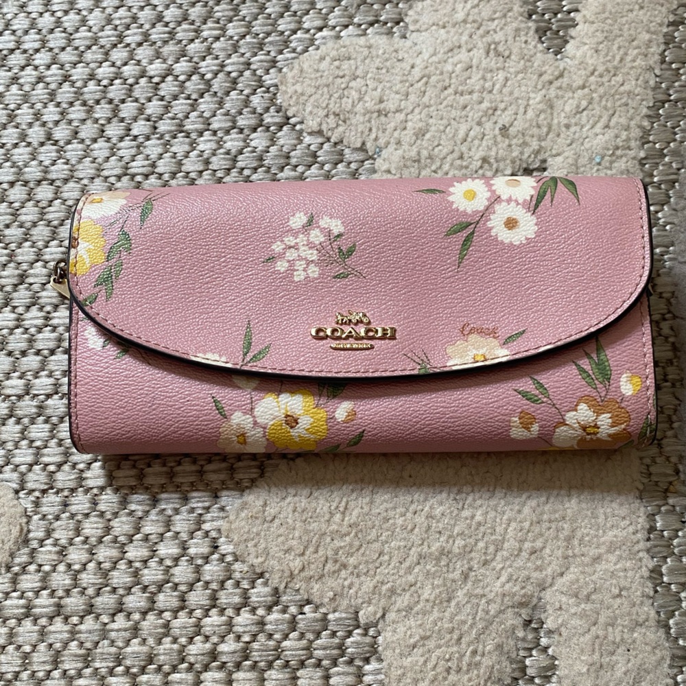 Floral Pink Coach Women's Wallet